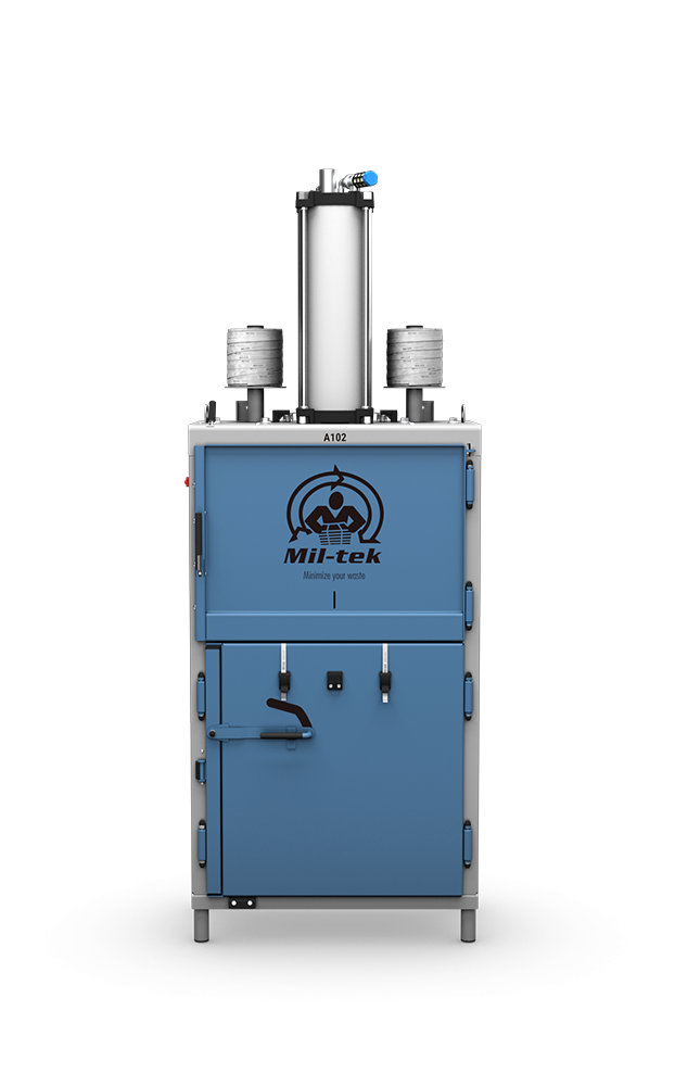A102-2026 - Compacteur pneumatique de quatrième génération sur fond transparent